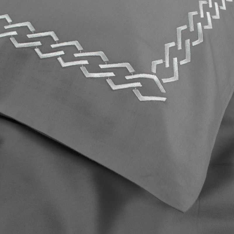 Комплект постельного белья С Satin Elit "Serenity gray" Фото - 8