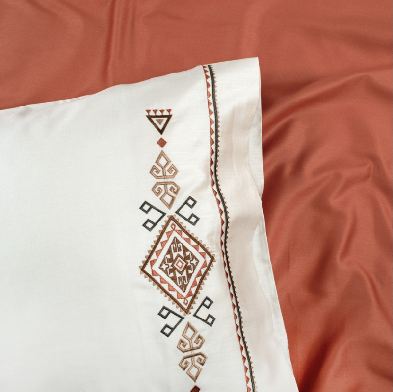 Комплект постільної білизни С Satin Elit "Tilbe beige" - 5