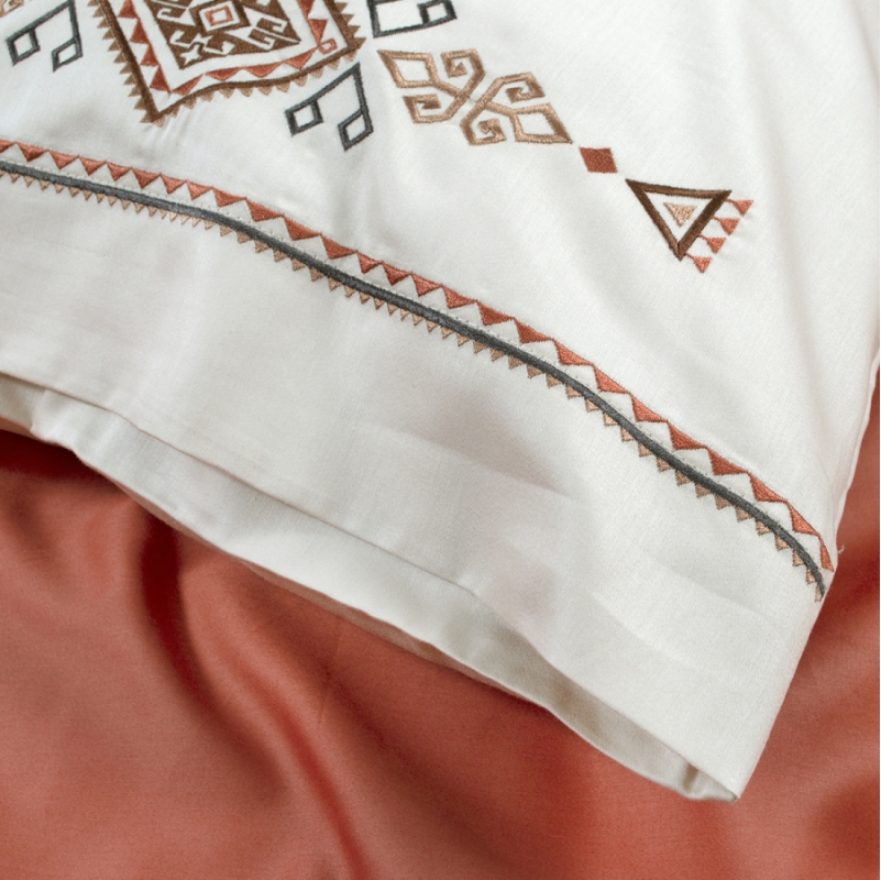 Комплект постільної білизни С Satin Elit "Tilbe beige" - 6