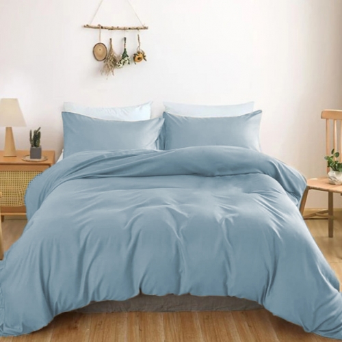 Комплект постільної білизни Satin Light Pro 10-019 Gray-blue
