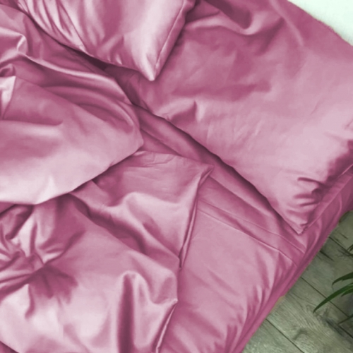 Простирадло на гумці Satin Light Pro 10-020 Dusty pink - висота 25 см (дитячі10 см)
