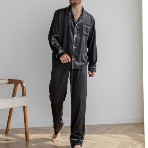 Піжама чоловіча "Silk set" black