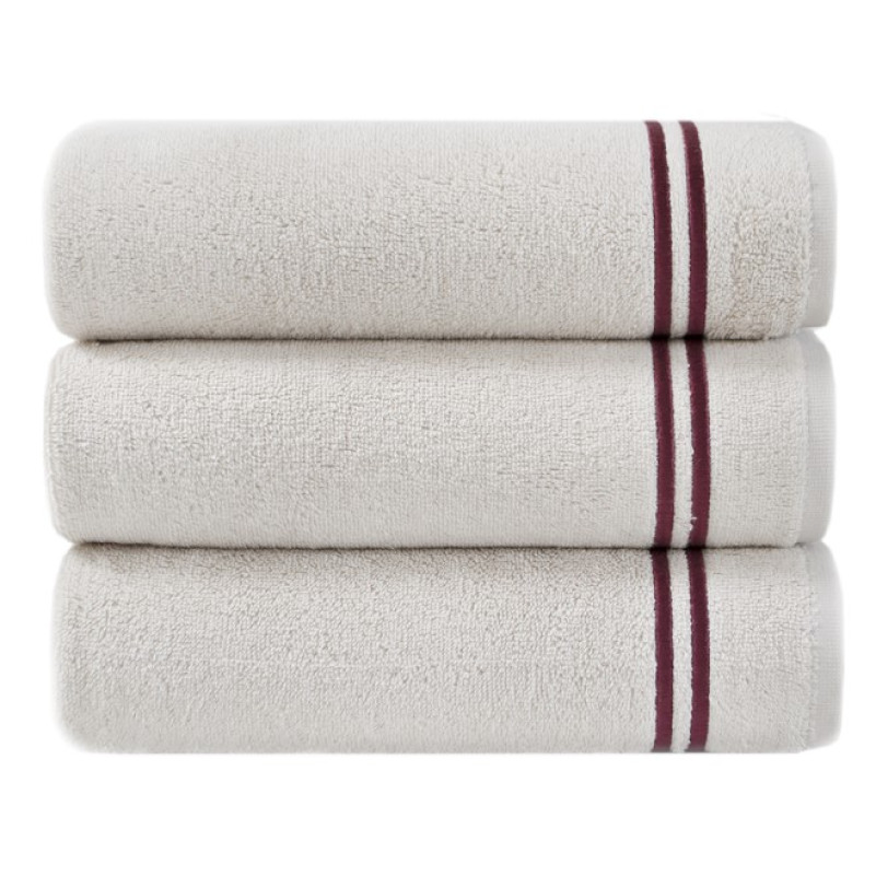 Полотенце С "Simple Luxe beige/bordo"