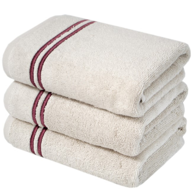 Полотенце С "Simple Luxe beige/bordo" - 3