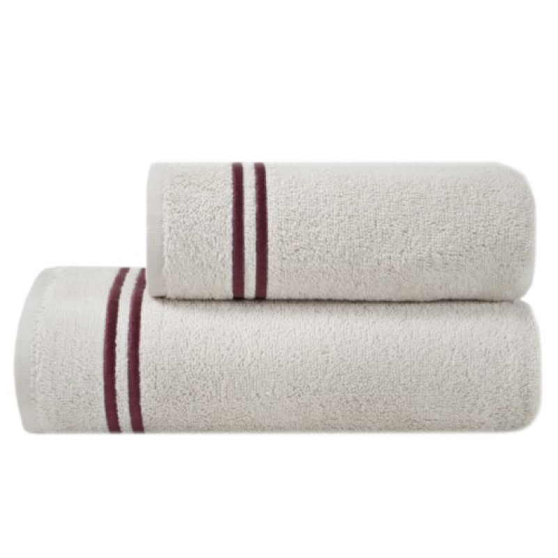 Полотенце С "Simple Luxe beige/bordo" - 2