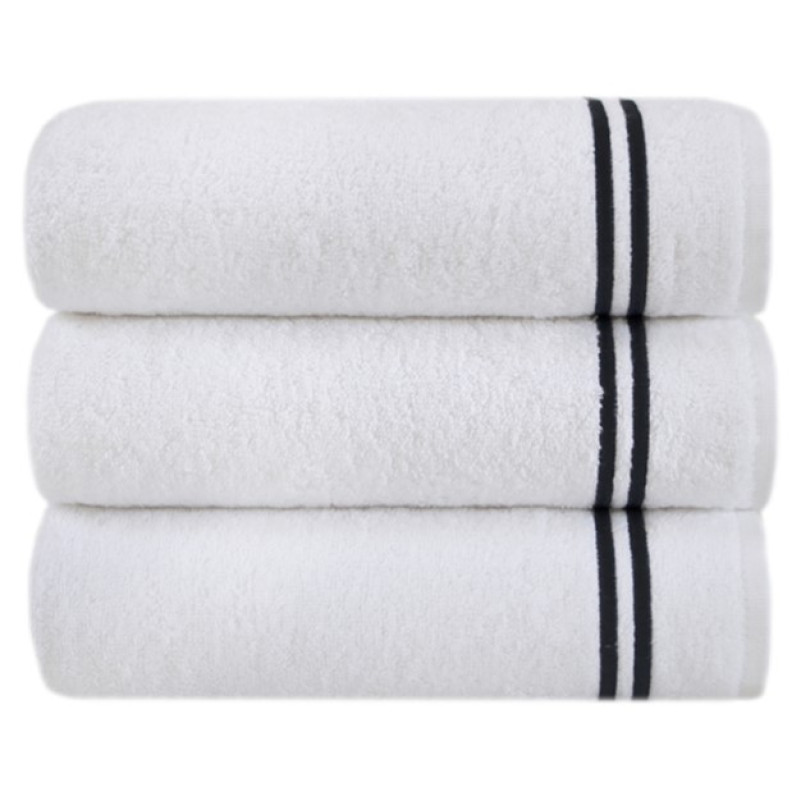 Полотенце С "Simple Luxe white/black"