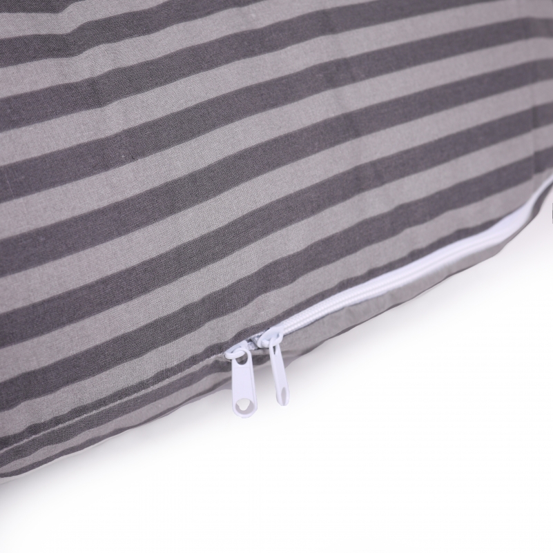 Подушка для вагітних та відпочинку U-подібна №5030 Color Line 17-0601 Stripe Gray EcoSilk бязь - 6