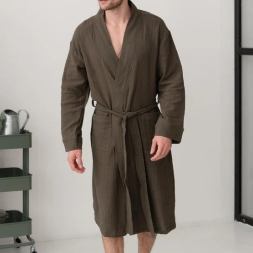 Халат чоловічий С "Textured Muslin" khaki
