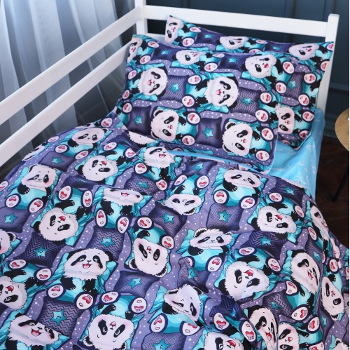 Простынь на резинке (бязь) Kids Time 17-0722 Tiny Panda - высота 10 см