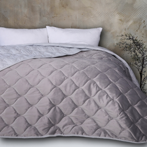 Покрывало №5051 Velor charm Light gray