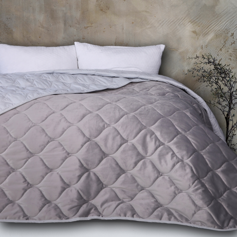 Покрывало №5051 Velor charm Light gray