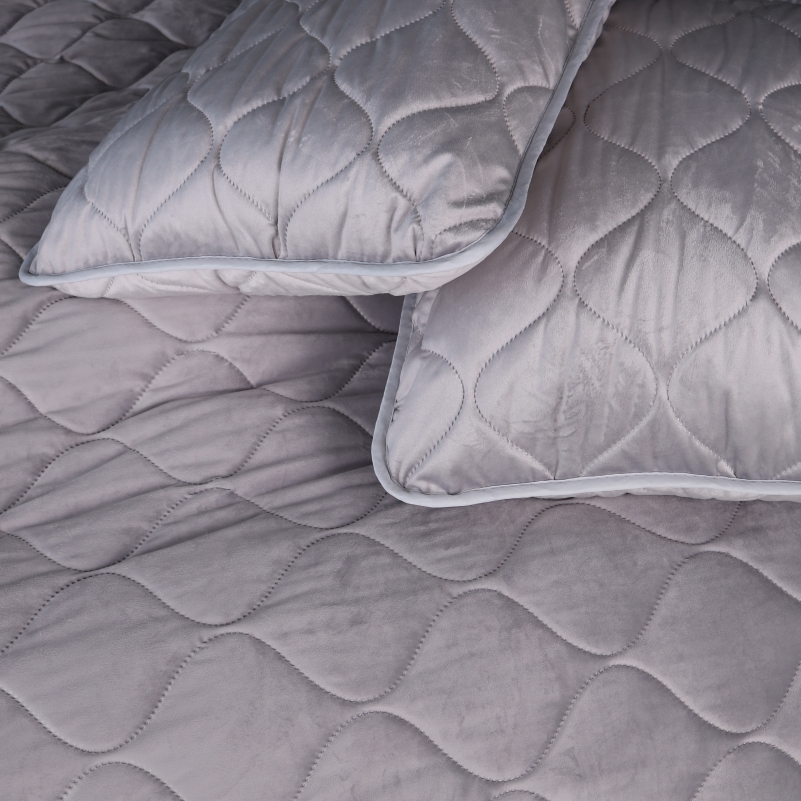 Покрывало №5051 Velor charm Light gray - 5