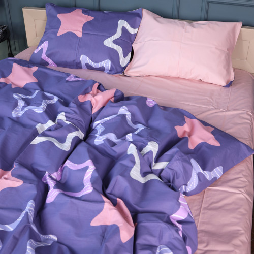 Комплект постельного белья Сатин 22-1375 Violet Stars
