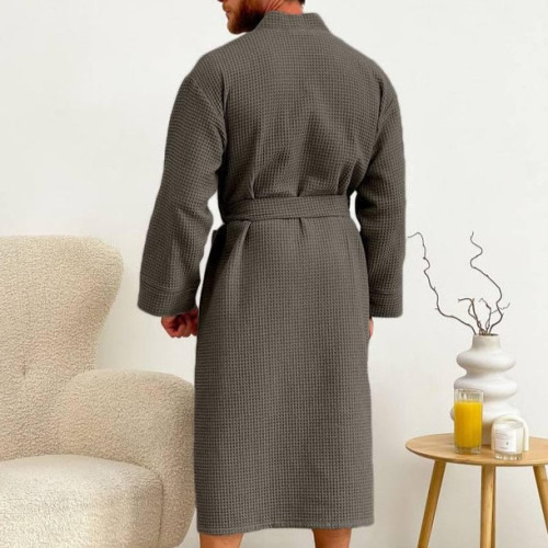 Халат мужской  "Woven Robe кимоно" gray - 2