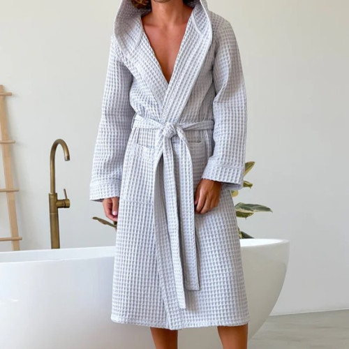 Халат мужской "Woven Robe" white