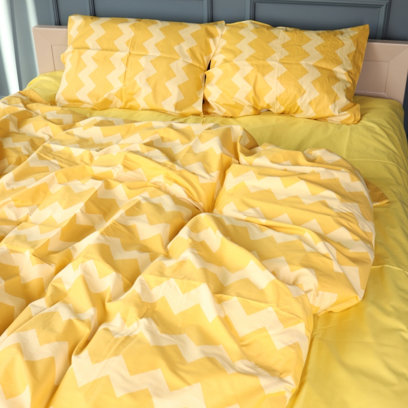 Комплект постільної білизни Сатин 22-1406 Yellow Waves - 4