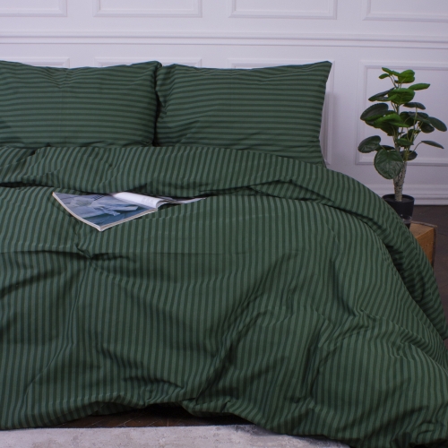 Комплект постельного белья MirSon Ranforce Elite 17-0612 Stripe Emerald