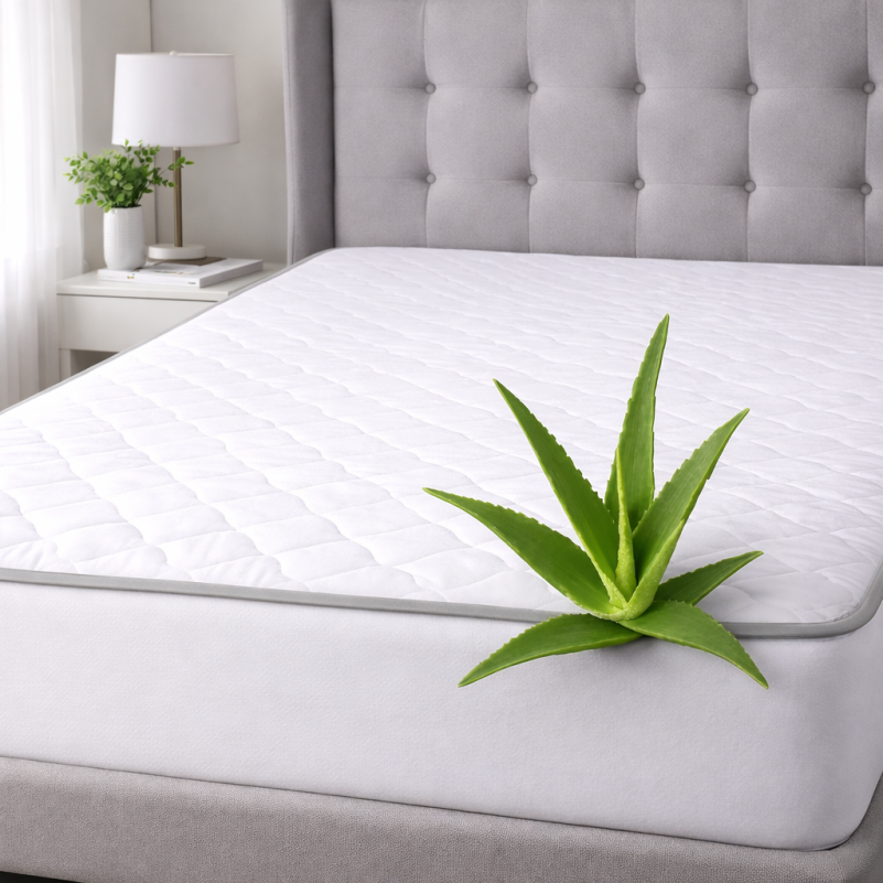 Наматрацник з Тенсель (Modal) Aloe Vera Стандарт №307  (звичайний на гумці по периметру) - 7