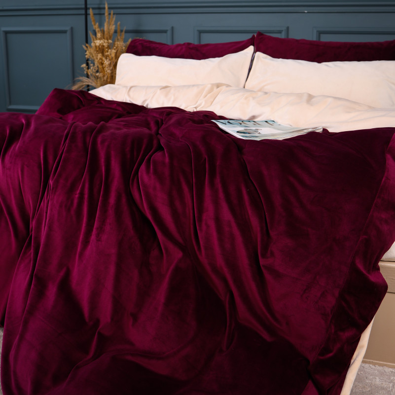 Комплект постельного белья Велюр Winter Frost 28-0004 + 28-0002 Adenium Velvet - 4