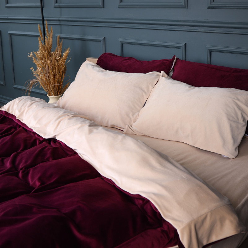 Комплект постельного белья Велюр Winter Frost 28-0004 + 28-0002 Adenium Velvet - 2