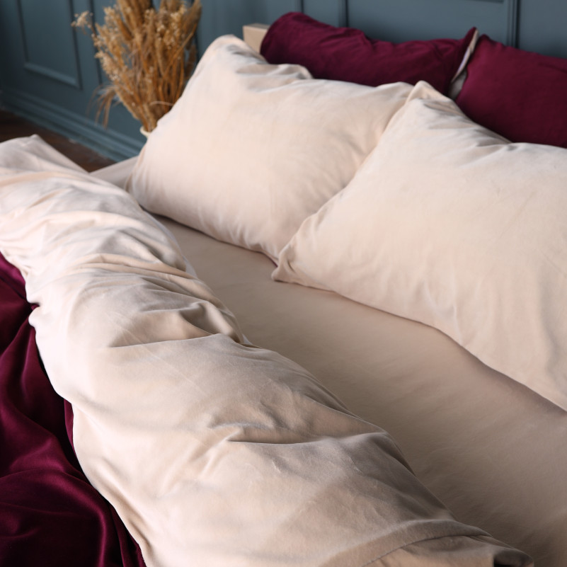 Комплект постельного белья Велюр Winter Frost 28-0004 + 28-0002 Adenium Velvet - 3