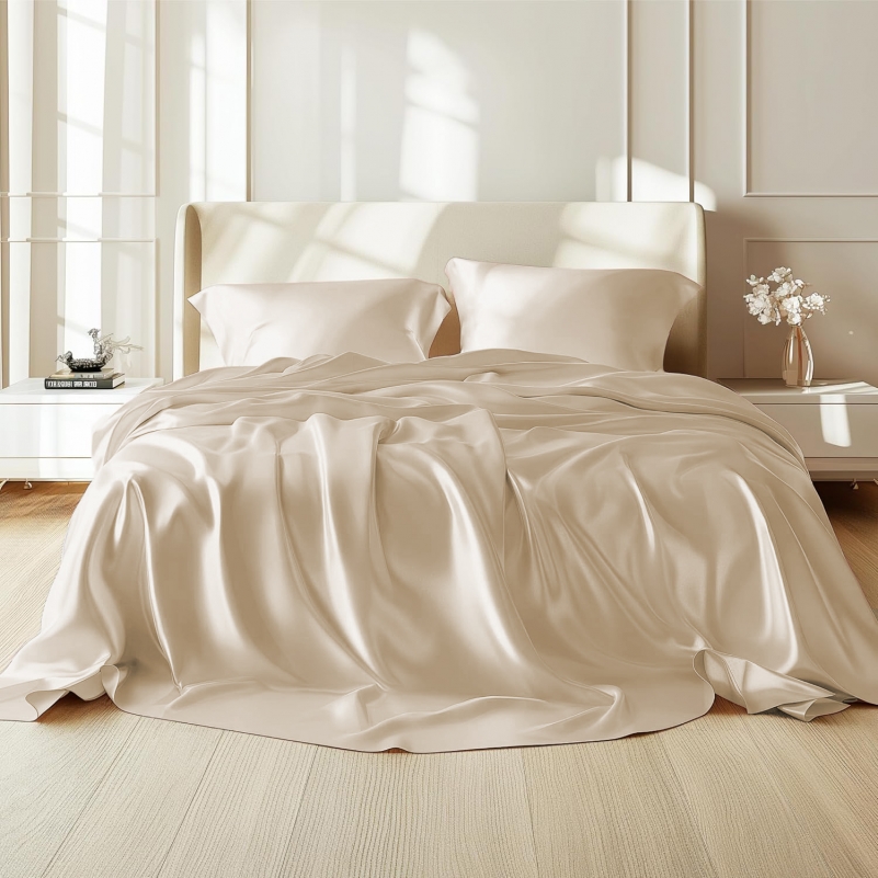 Комплект постільної білизни 100% натуральний шовк сорт Mulberry 30-05 beige
