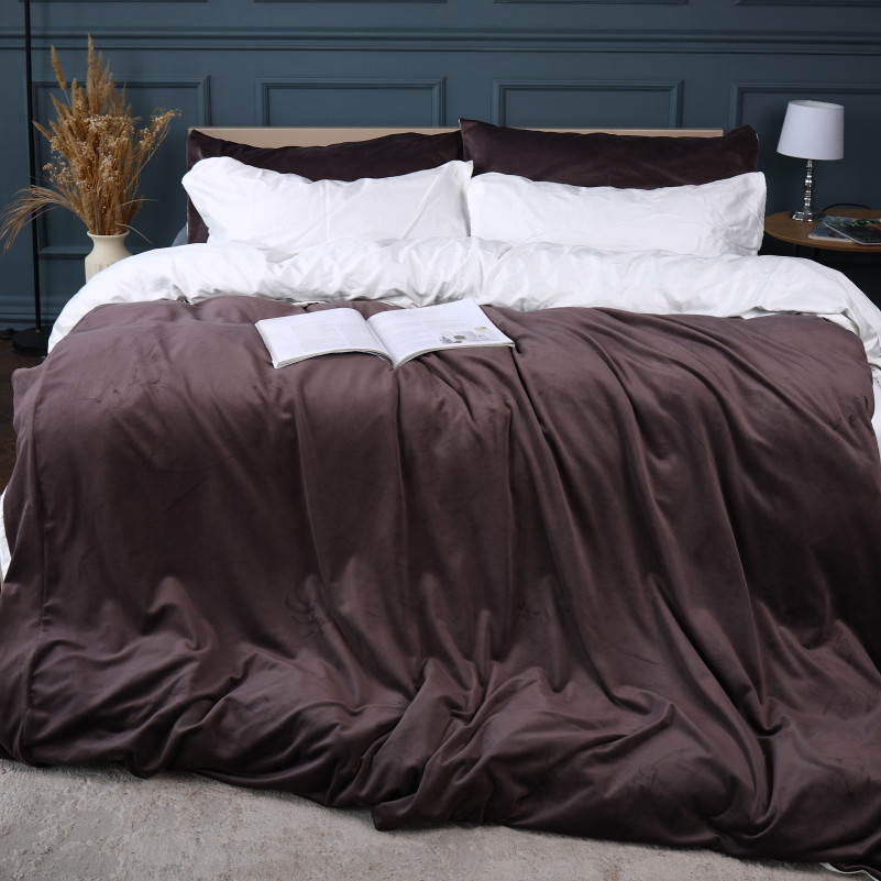 Комплект постельного белья Велюр Winter Delicate 28-0068 Camelia