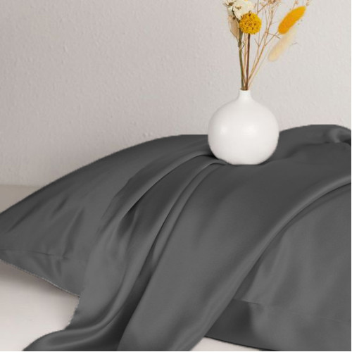 Комплект постільної білизни Satin Light Pro 10-005 Dark Gray - 4