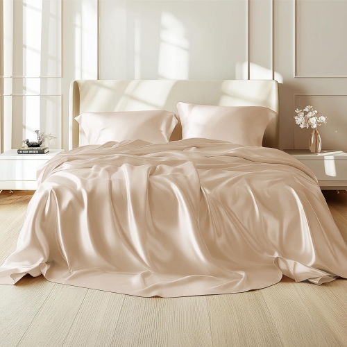 Комплект постельного белья 100% натуральный шелк сорт Mulberry 30-09 golden beige