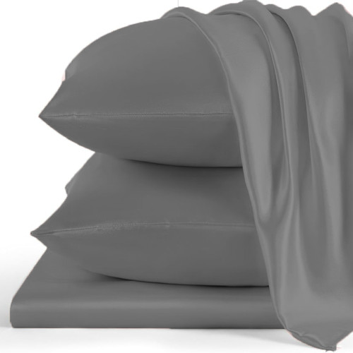 Комплект постільної білизни 100% натуральний шовк сорт Mulberry 30-03 graphite - 4