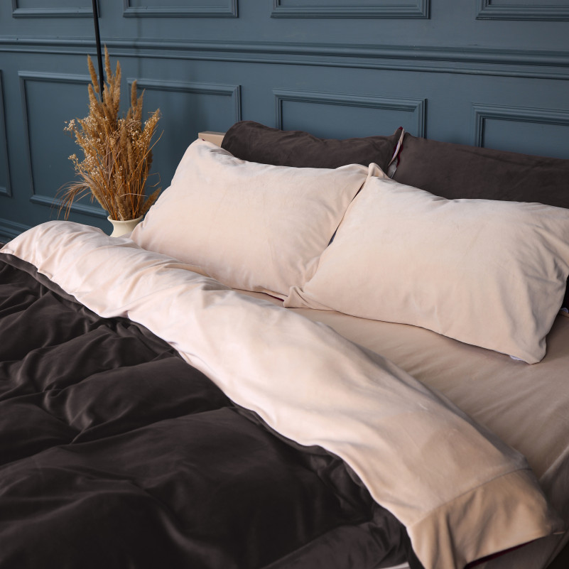 Комплект постельного белья Велюр Winter Frost 28-0004 + 28-0003 Kohleria Velvet - 3