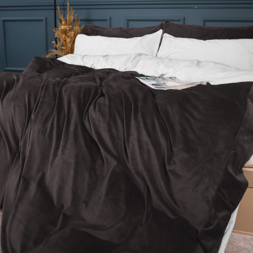 Комплект постільної білизни Велюр Winter Frost 28-0001 + 28-0003 Lilium Velvet - 3