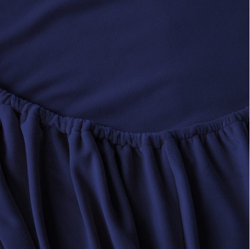Простынь на резинке Велюр Winter Frost 28-0006 Navy blue Velvet - высота 25 см (детские 10 см)
