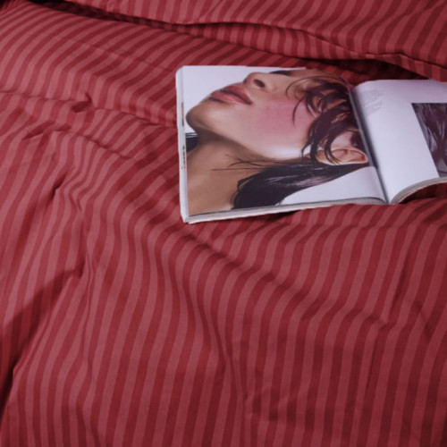 Комплект постільної білизни Бязь 17-0608 Stripe Red - 2