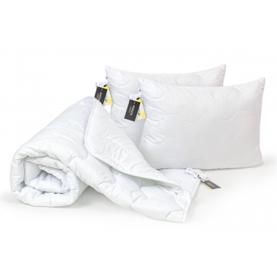 Набор антиаллергенный EcoSilk Всесезонный №1660 Eco Light White (одеяло 140*205 + подушки 50*70 среднии)