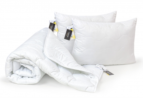Набір антиалергенний Eco-Soft Супер Теплий №1696 Eco Light White (одеяло + подушки 50*70 середні)