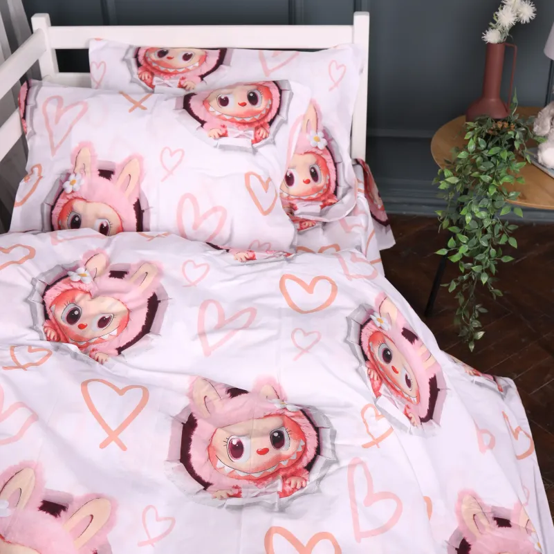 Комплект постельного белья Бязь LITTLE KIDS 17-0872 Labubu Love - 2