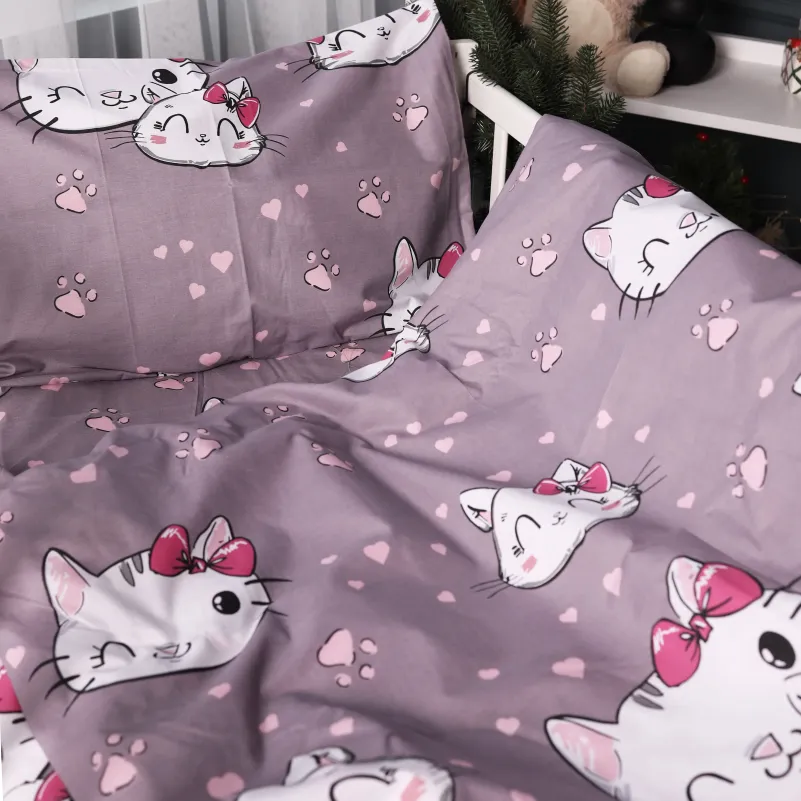 Комплект постельного белья Ranforce Elite LITTLE KIDS 17-0691 Cat with a paw - 1
