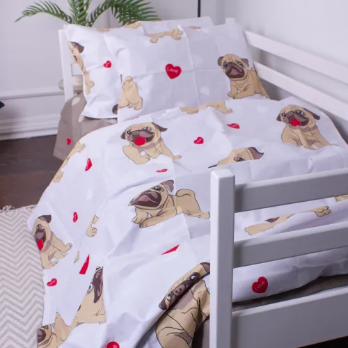 Комплект постельного белья Ranforce Elite LITTLE KIDS 17-0566 Pug-dog