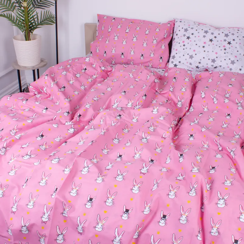 Комплект постельного белья Ranforce Elite JUNIOR 17-0528 Bunnies pink - 1