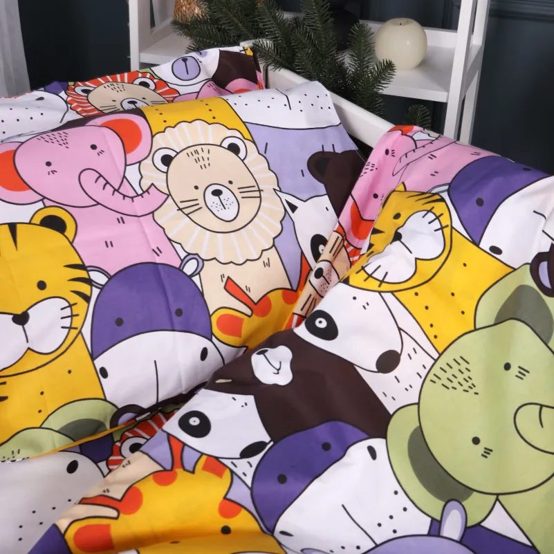 Комплект постельного белья Бязь JUNIOR 17-0674 Rainbow Zoo - 1