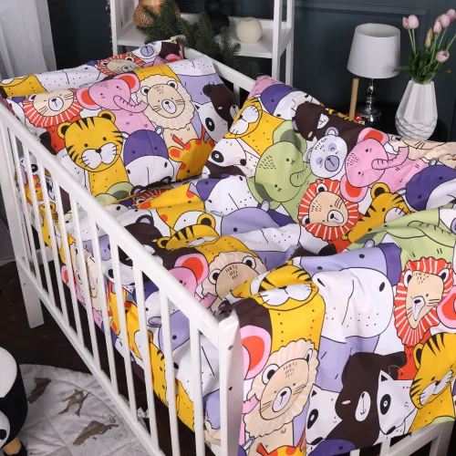 Комплект постельного белья Бязь JUNIOR 17-0674 Rainbow Zoo