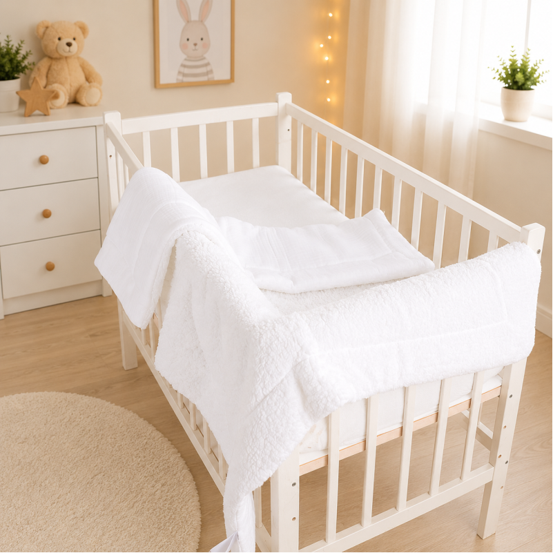 Детский плед №080 Teddy Muslin White - 2