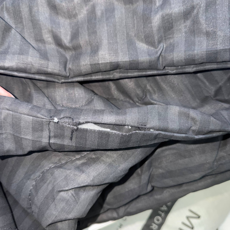 (Е-100) Ковдра антиалергенна літо 17-0611 Stripe Black EcoSilk УЦІНКА - 1