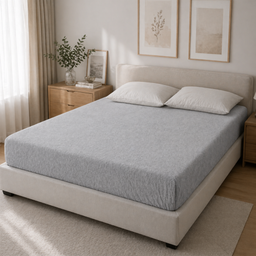 Простирадло з гумкою махра 30-422 Gray