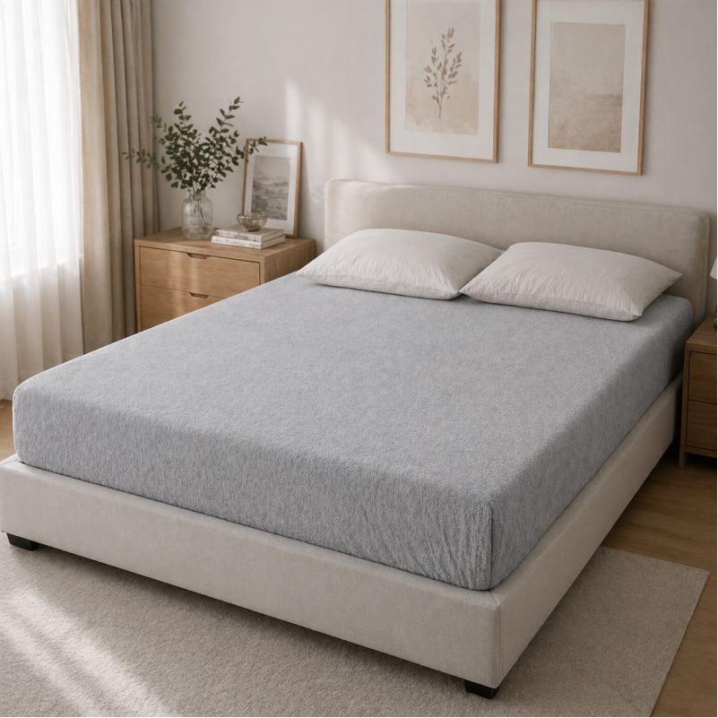 Простынь на резинке махра 30-422 Gray