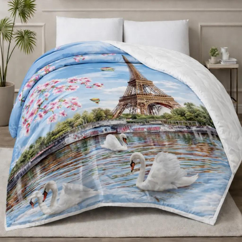 Ковдра антиалергенна літо №2921 Print Line 15-0384 San Sebastian EcoSilk