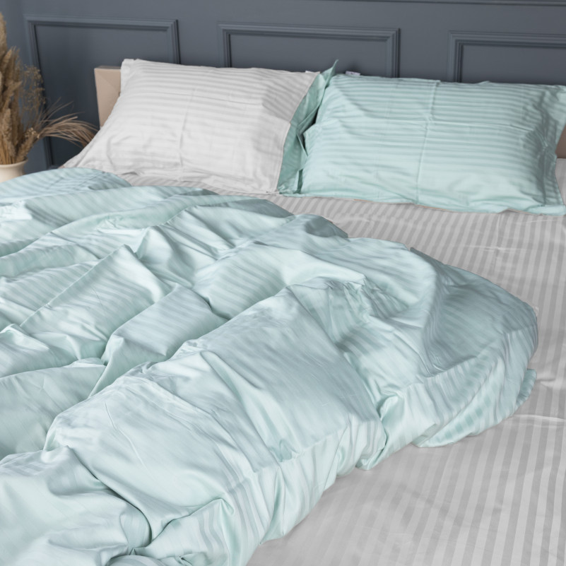 Комплект постельного белья Сатин JUNIOR Satin Stripe 30-0013 + 30-0001 Gilberta