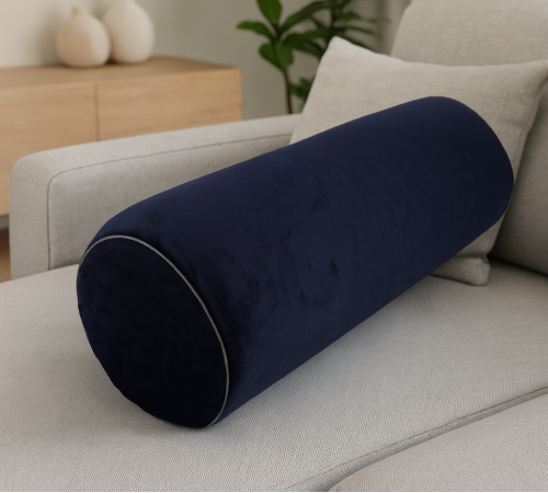 Подушка-валик №8493 Velvet Line 28-0006 Navy blue