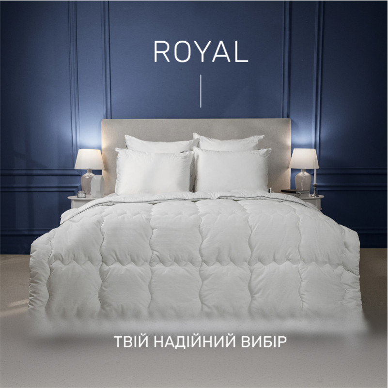 Ковдра антиалергенна №1350-3 "Royal" Tencel (MODAL) HAND MADE сатин+мікросатин зима - 1